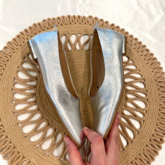 Franco Sarto Vana Ballet Flat Silver Size 6.5 - Picture 4 of 11